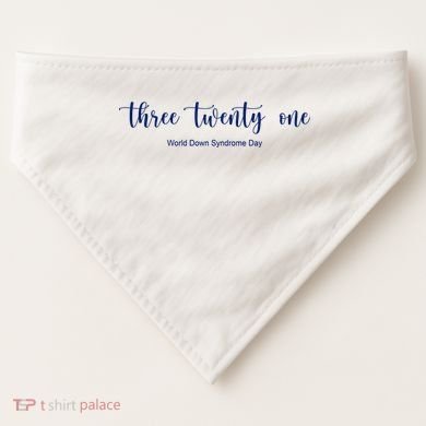 Three Twenty One World Down Syndrome Day USA-Made Doggie Bandana