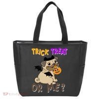 Trick Treat Or Me Pug Dog Halloween Tote Bag thumb 0