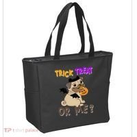 Trick Treat Or Me Pug Dog Halloween Tote Bag thumb 2