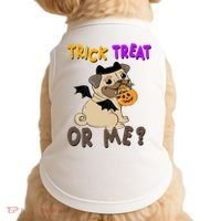 Trick Treat Or Me Pug Dog Halloween Doggie Tank thumb 0