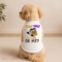 Trick Treat Or Me Pug Dog Halloween Doggie Tank thumb 2