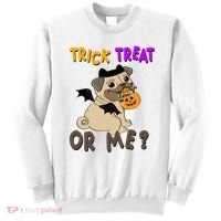 Trick Treat Or Me Pug Dog Halloween Sweatshirt thumb 0