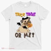 Trick Treat Or Me Pug Dog Halloween T-Shirt thumb 0