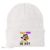 Trick Treat Or Me Pug Dog Halloween Beanie thumb 0