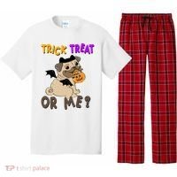 Trick Treat Or Me Pug Dog Halloween Pajama Set thumb 0
