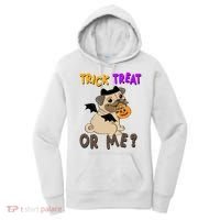 Trick Treat Or Me Pug Dog Halloween Women's Hoodie thumb 0