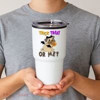 Trick Treat Or Me Pug Dog Halloween Tumbler thumb 2