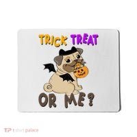 Trick Treat Or Me Pug Dog Halloween Mousepad thumb 0
