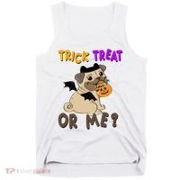 Trick Treat Or Me Pug Dog Halloween Tank Top thumb 0