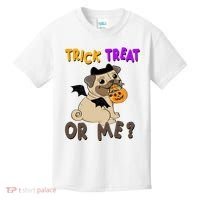 Trick Treat Or Me Pug Dog Halloween Kids T-Shirt thumb 0