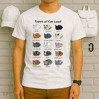 The Types of Cat Loaf Funny Animal Pet Owner T-Shirt thumb 6