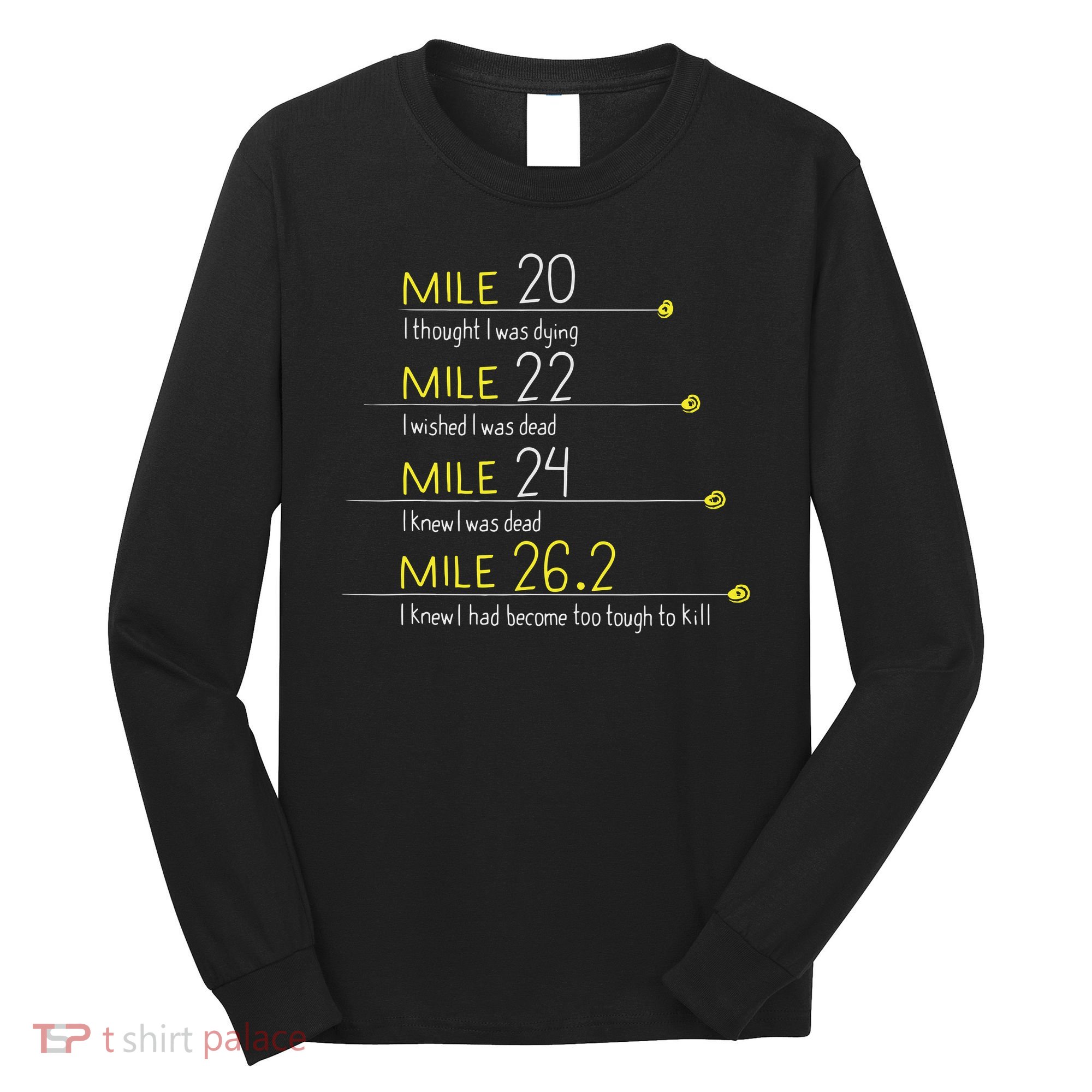 The Thoughts Of Marathoner Runner Gift Funny Marathon Long Sleeve Shirt