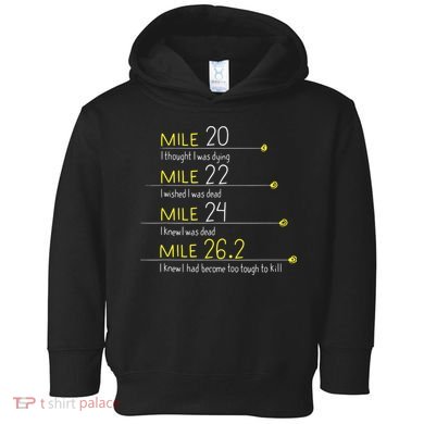 The Thoughts Of Marathoner Runner Gift Funny Marathon Toddler Hoodie