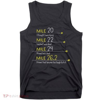 The Thoughts Of Marathoner Runner Gift Funny Marathon Tank Top