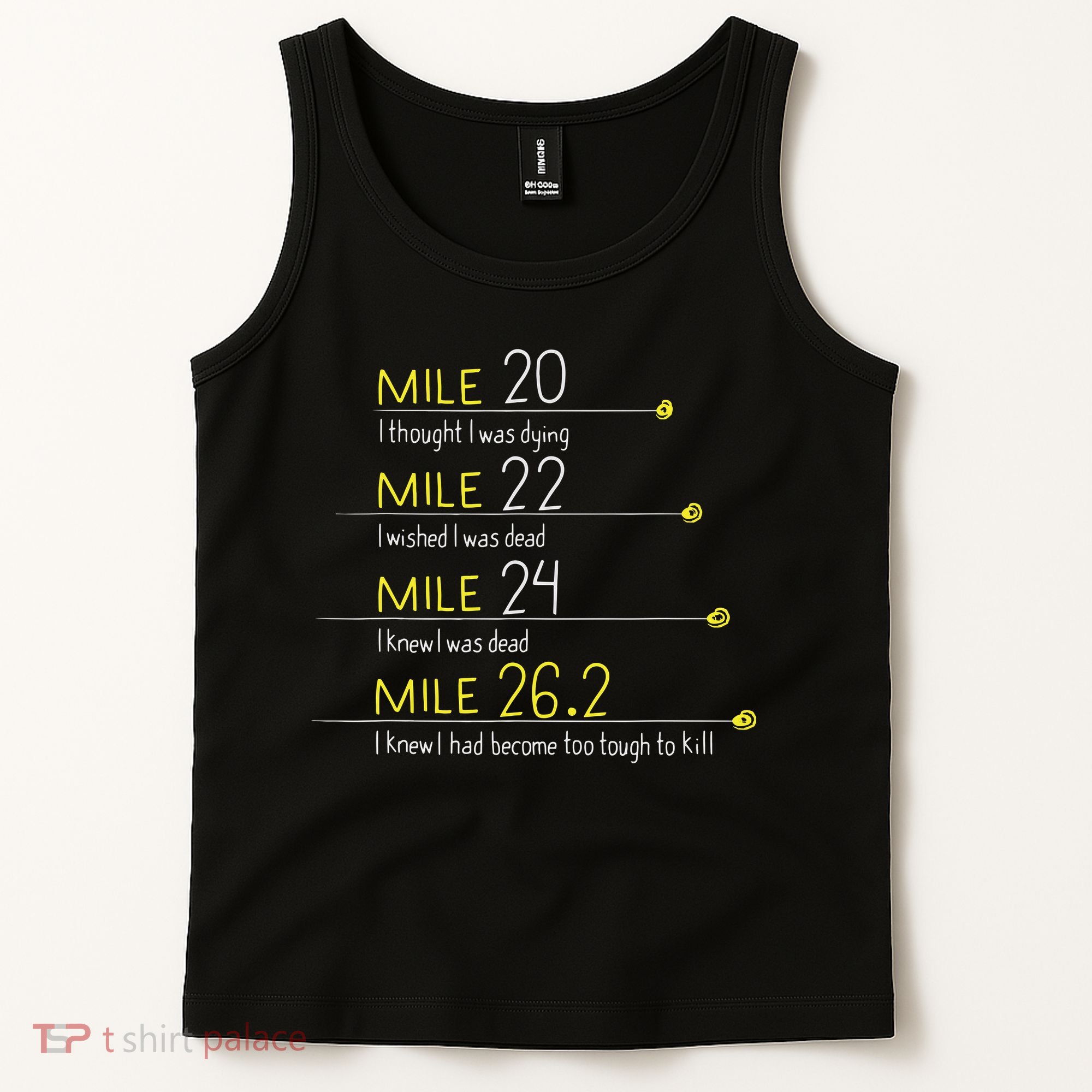 The Thoughts Of Marathoner Runner Gift Funny Marathon Tank Top