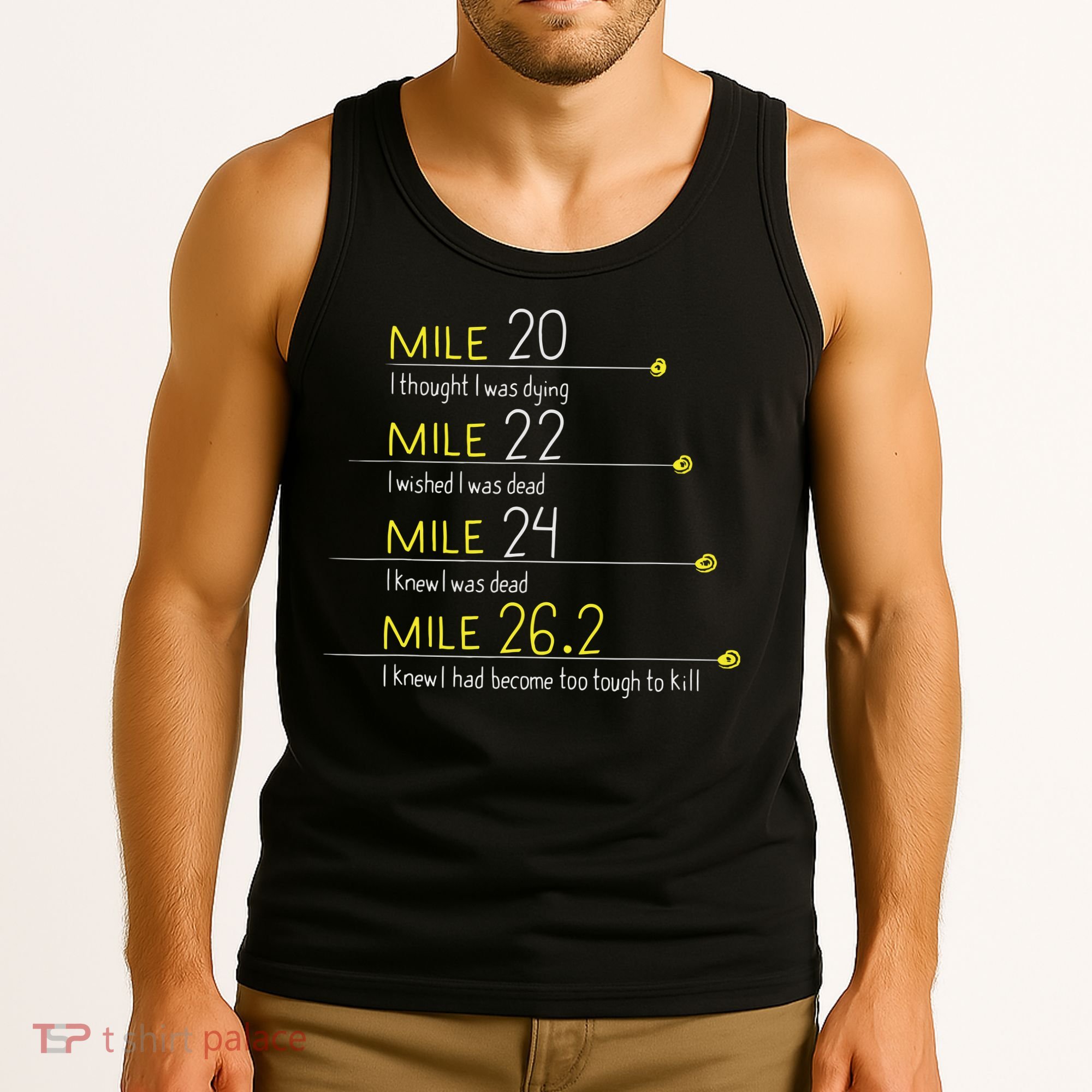The Thoughts Of Marathoner Runner Gift Funny Marathon Tank Top