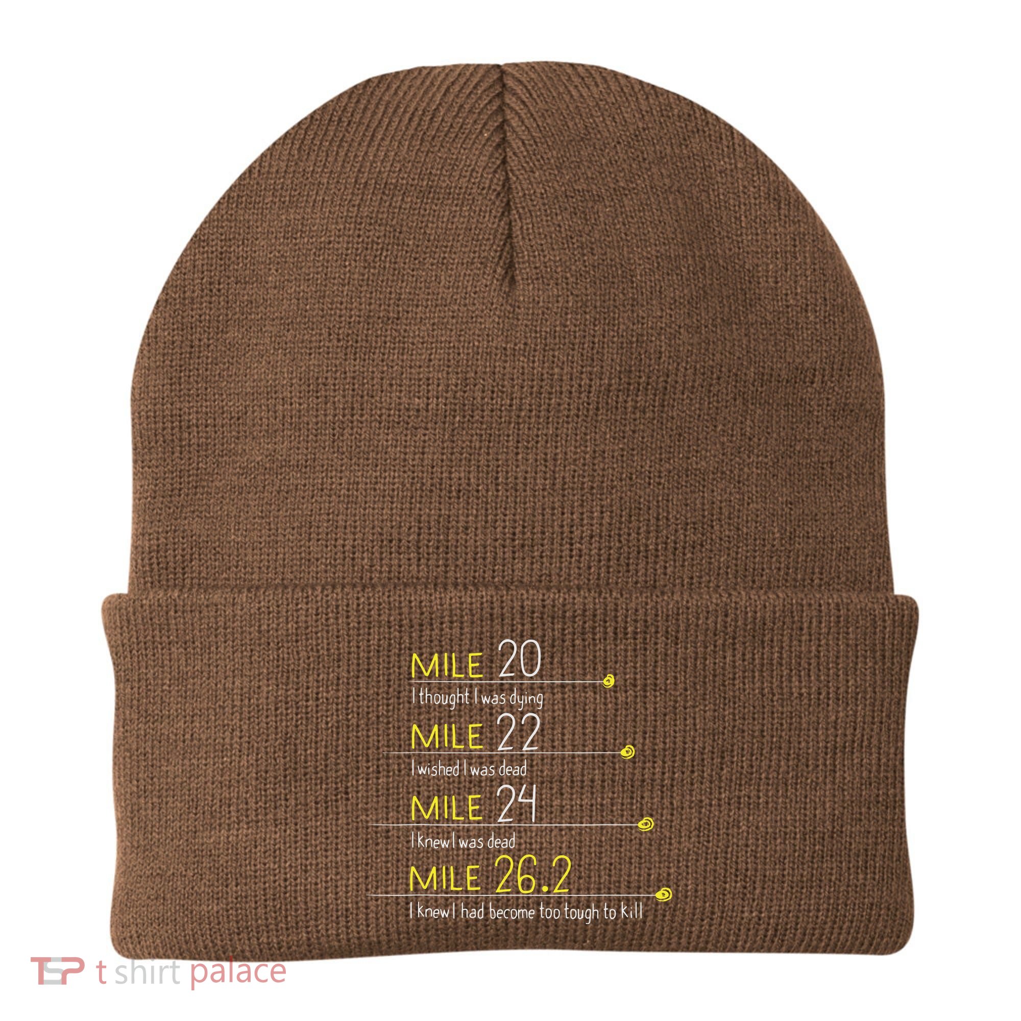 The Thoughts Of Marathoner Runner Gift Funny Marathon Beanie