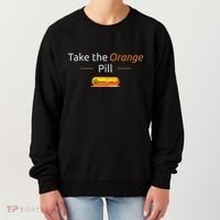 Take The Orange Pill Bitcoin Btc Crypto Currency Defi Women's Sweatshirt thumb 0