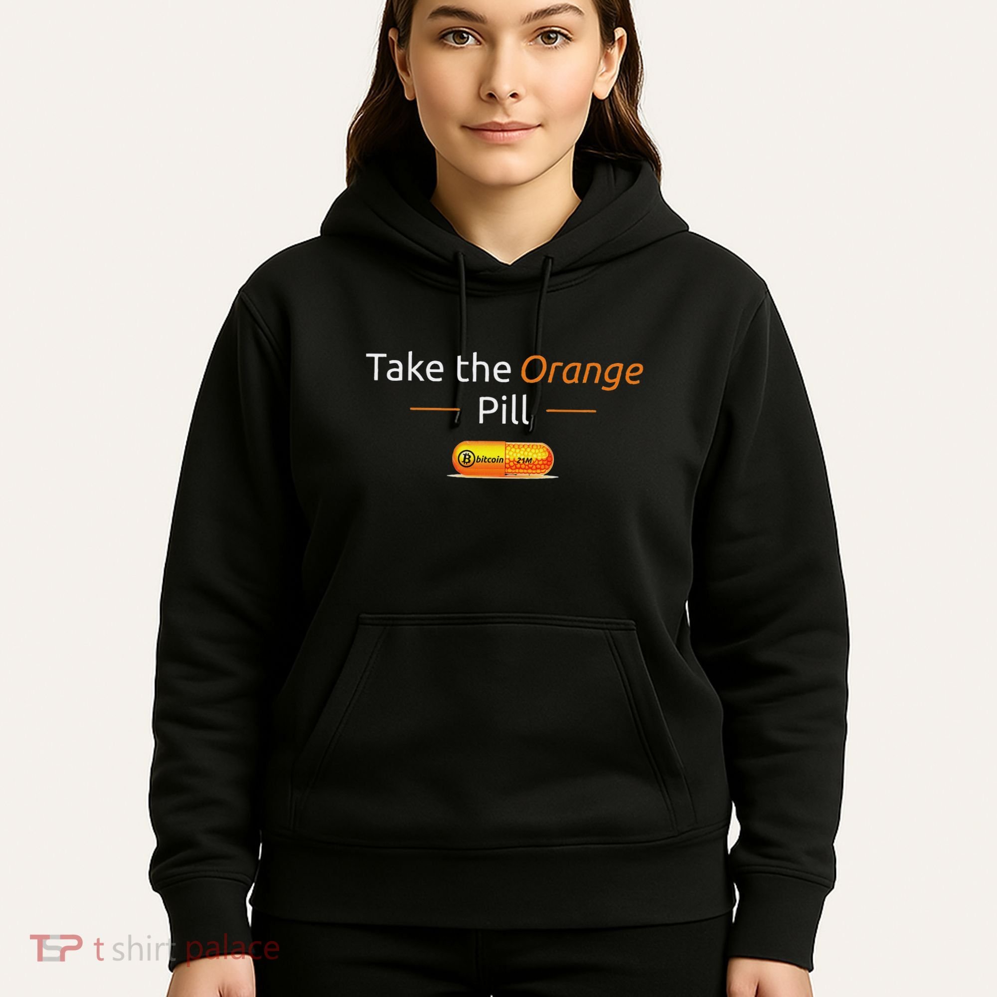 Take The Orange Pill Bitcoin Btc Crypto Currency Defi Hoodie