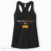 Take The Orange Pill Bitcoin Btc Crypto Currency Defi Women's Tank Top thumb 0
