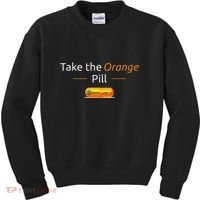 Take The Orange Pill Bitcoin Btc Crypto Currency Defi Kids Sweatshirt thumb 0