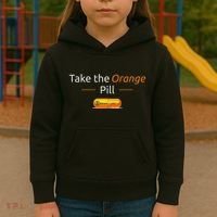 Take The Orange Pill Bitcoin Btc Crypto Currency Defi Kids Hoodie thumb 3