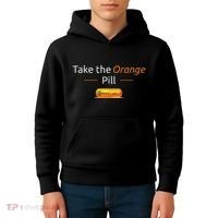 Take The Orange Pill Bitcoin Btc Crypto Currency Defi Kids Hoodie thumb 4