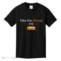 Take The Orange Pill Bitcoin Btc Crypto Currency Defi Kids T-Shirt thumb 0