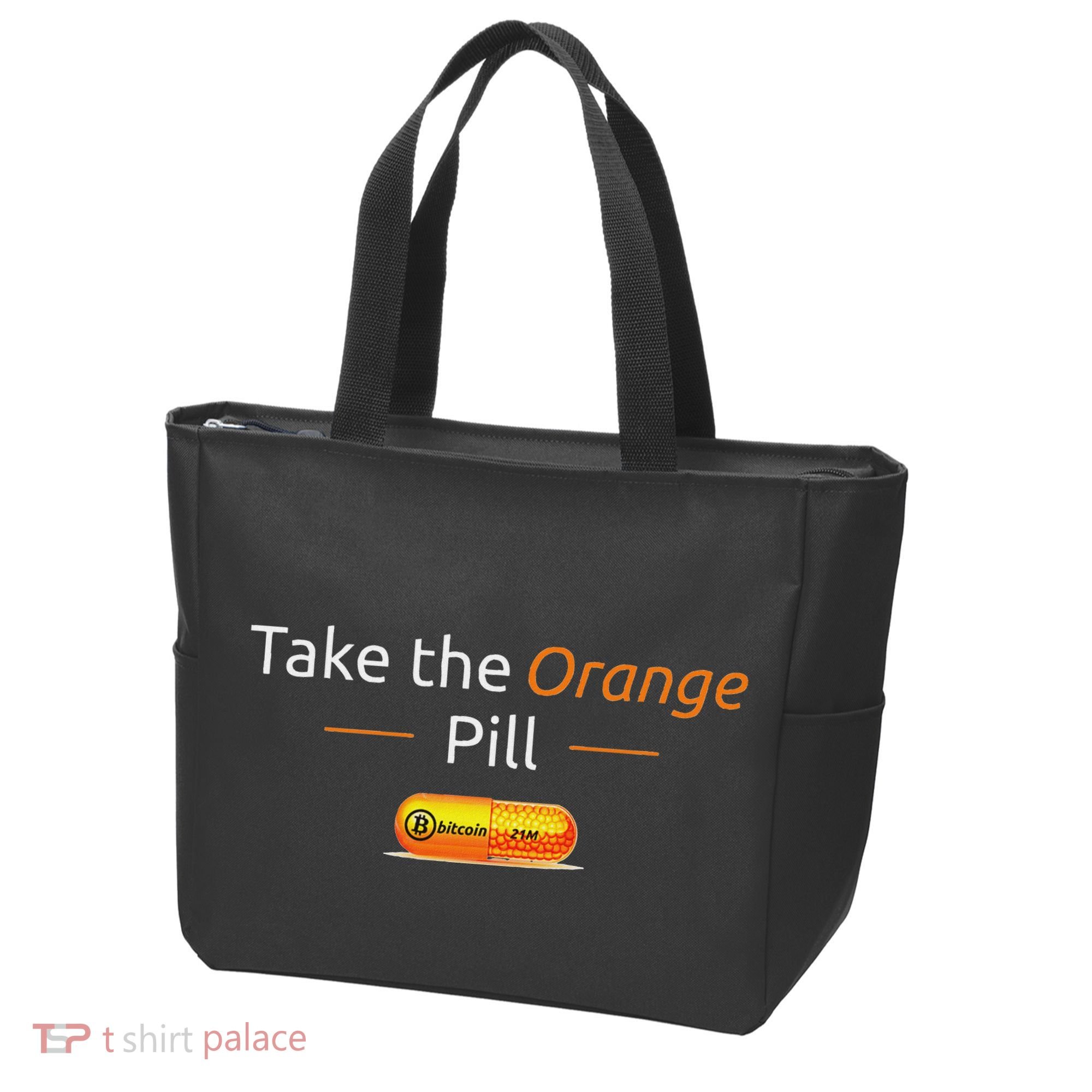 Take The Orange Pill Bitcoin Btc Crypto Currency Defi Tote Bag