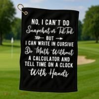 Tell Time On A Clock With Hands Golf Towel thumb 1