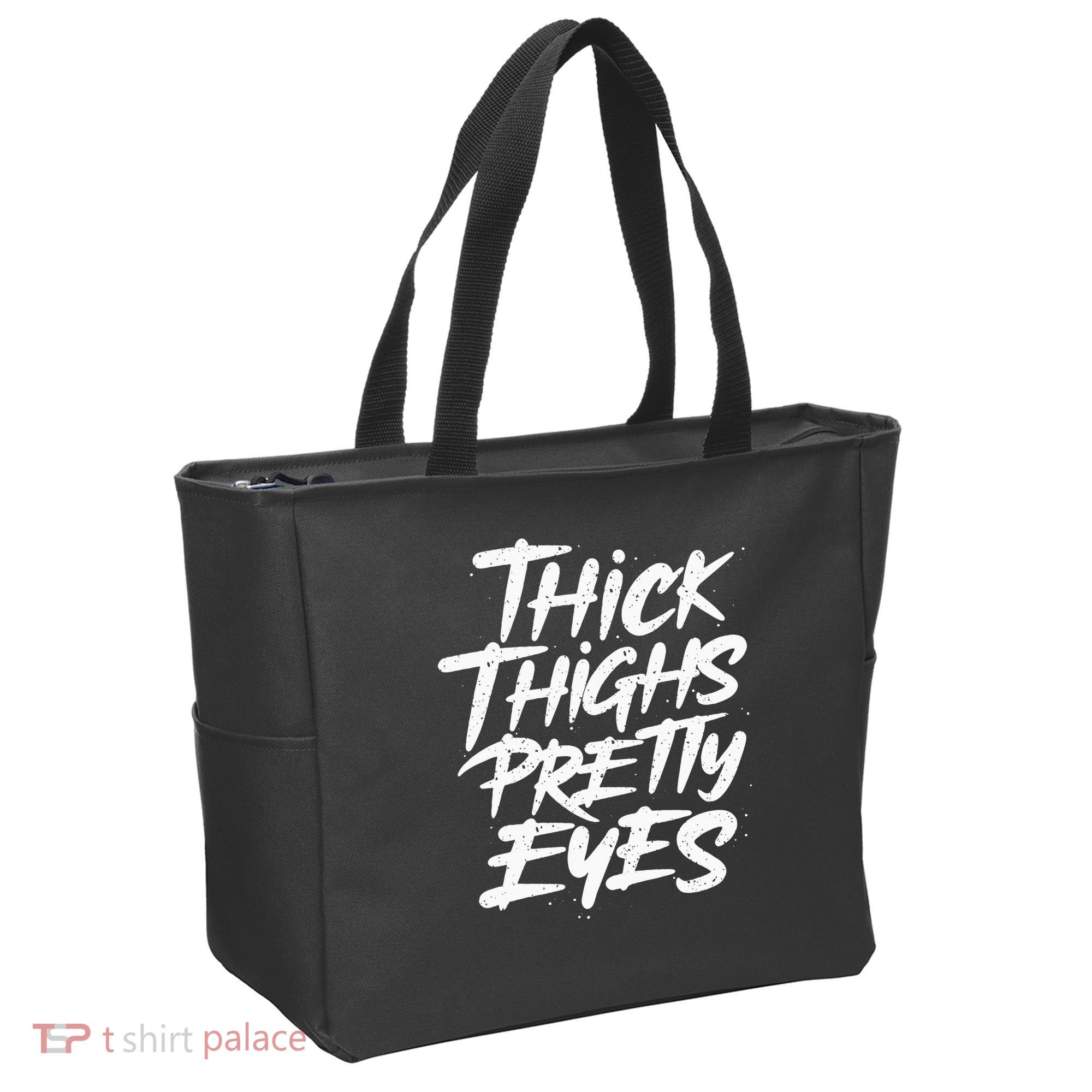 Thick Thighs Pretty Eyes Big Gym Fitness Tote Bag