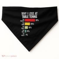 Table Tennis Player Joke For Ping Pong USA-Made Doggie Bandana thumb 0