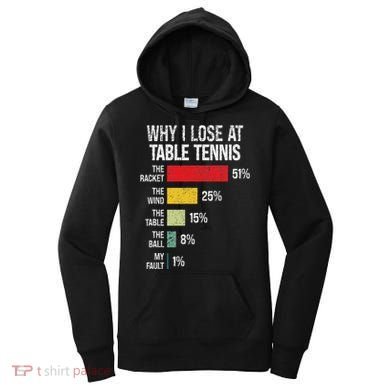 Table Tennis Player Joke For Ping Pong Women's Hoodie
