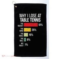 Table Tennis Player Joke For Ping Pong Golf Towel thumb 0