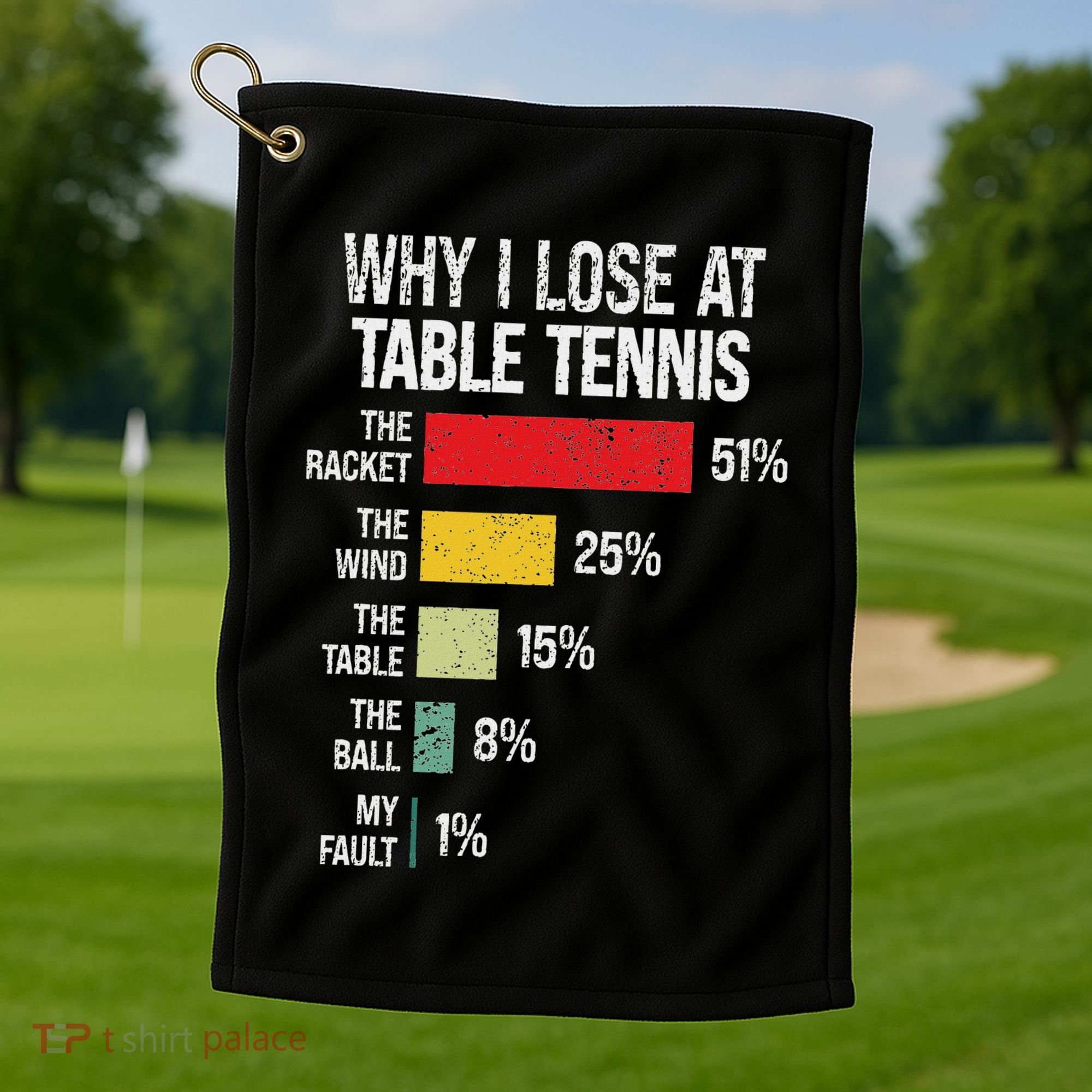 Table Tennis Player Joke For Ping Pong Golf Towel
