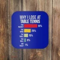 Table Tennis Player Joke For Ping Pong Coaster thumb 0