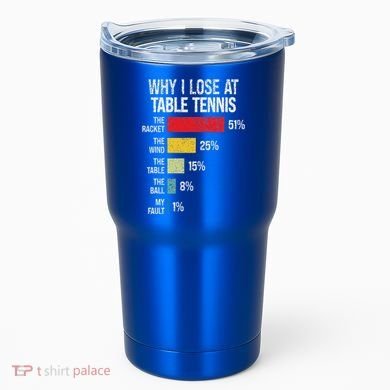 Table Tennis Player Joke For Ping Pong Tumbler