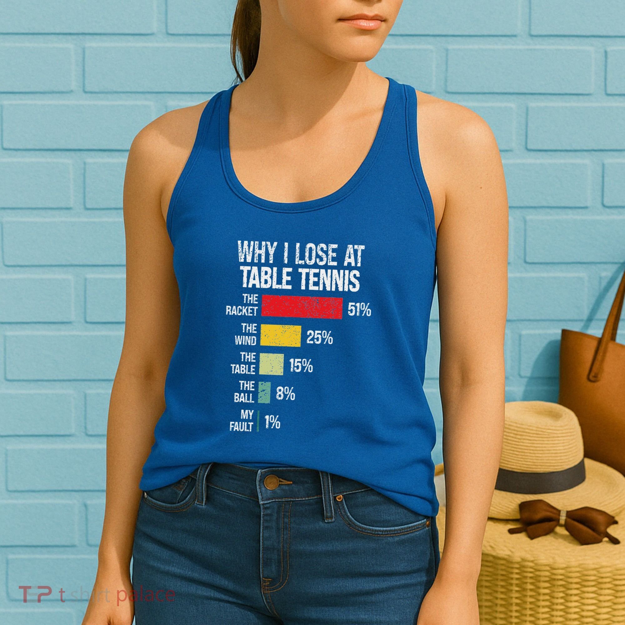 Table Tennis Player Joke For Ping Pong Women's Tank Top