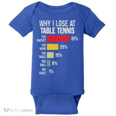 Table Tennis Player Joke For Ping Pong Baby Bodysuit