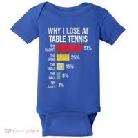 Table Tennis Player Joke For Ping Pong Baby Bodysuit thumb 0
