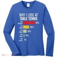 Table Tennis Player Joke For Ping Pong Women's Long Sleeve Shirt thumb 0