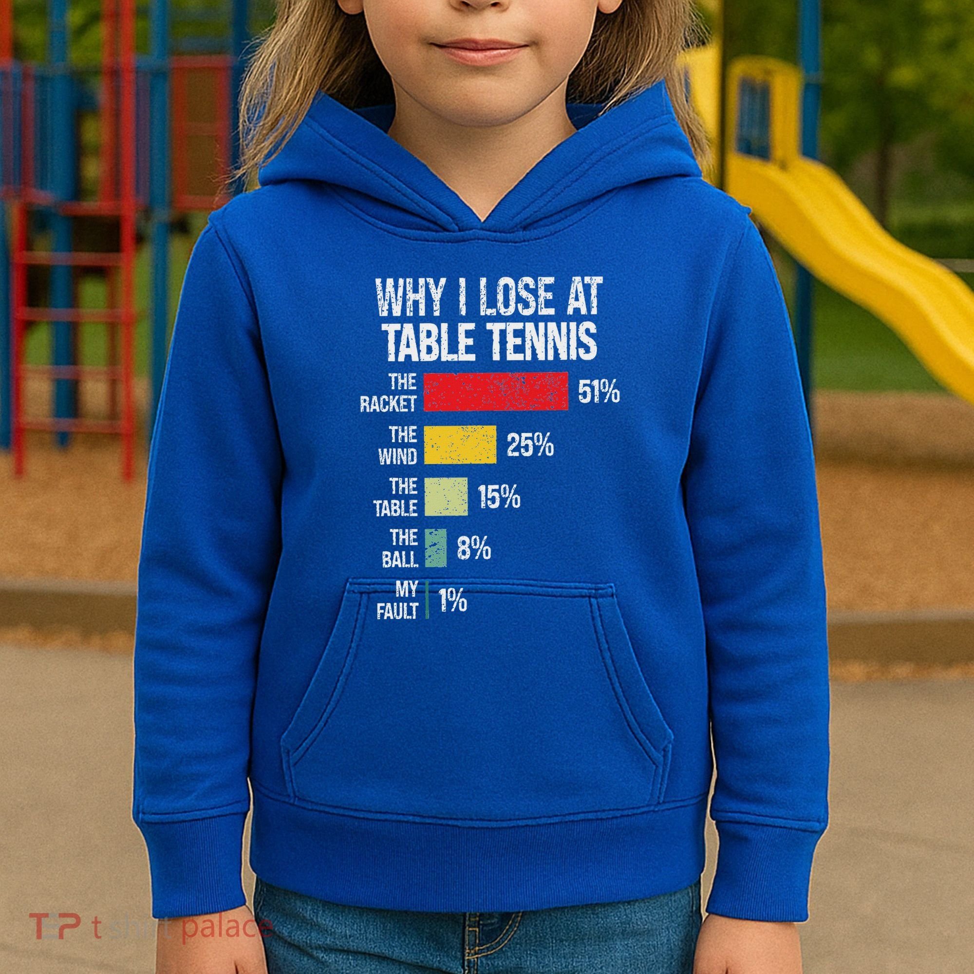 Table Tennis Player Joke For Ping Pong Kids Hoodie