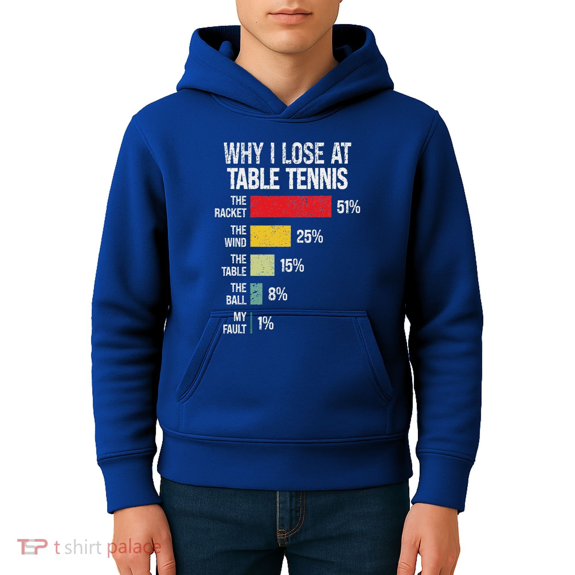 Table Tennis Player Joke For Ping Pong Kids Hoodie
