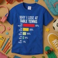 Table Tennis Player Joke For Ping Pong Kids T-Shirt thumb 3