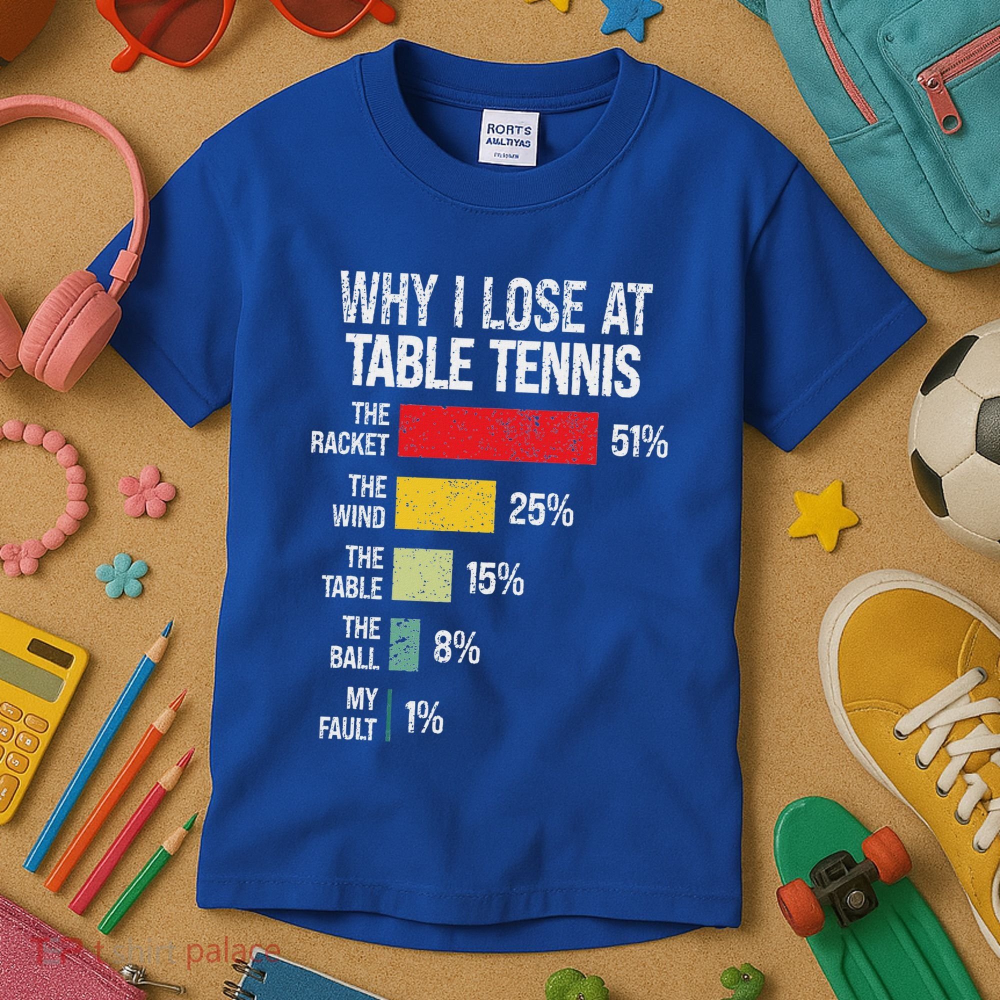 Table Tennis Player Joke For Ping Pong Kids T-Shirt