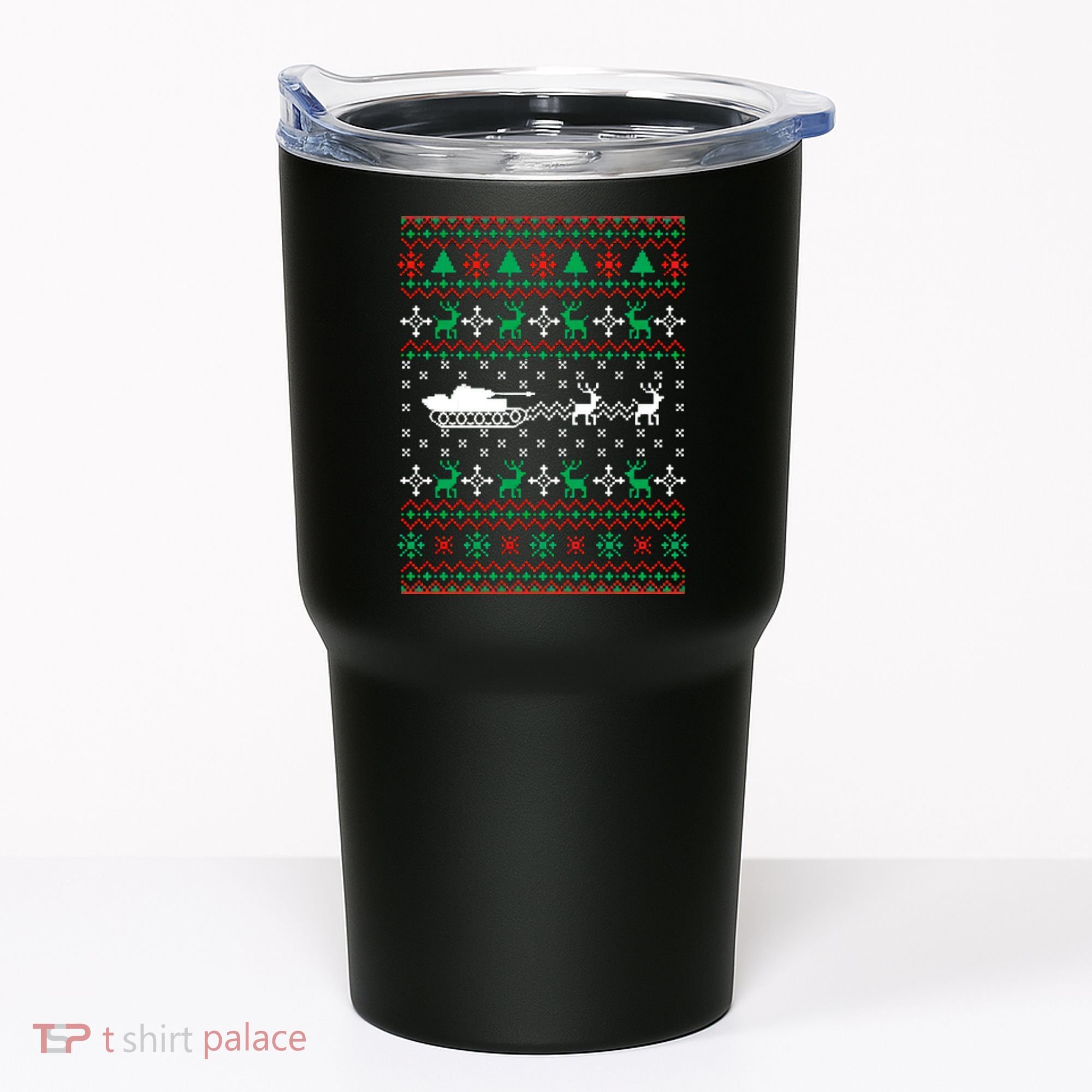 Tank Tanker Panzer Xmas Ugly Christmas Tumbler