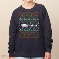 Tank Tanker Panzer Xmas Ugly Christmas Women's Sweatshirt thumb 0