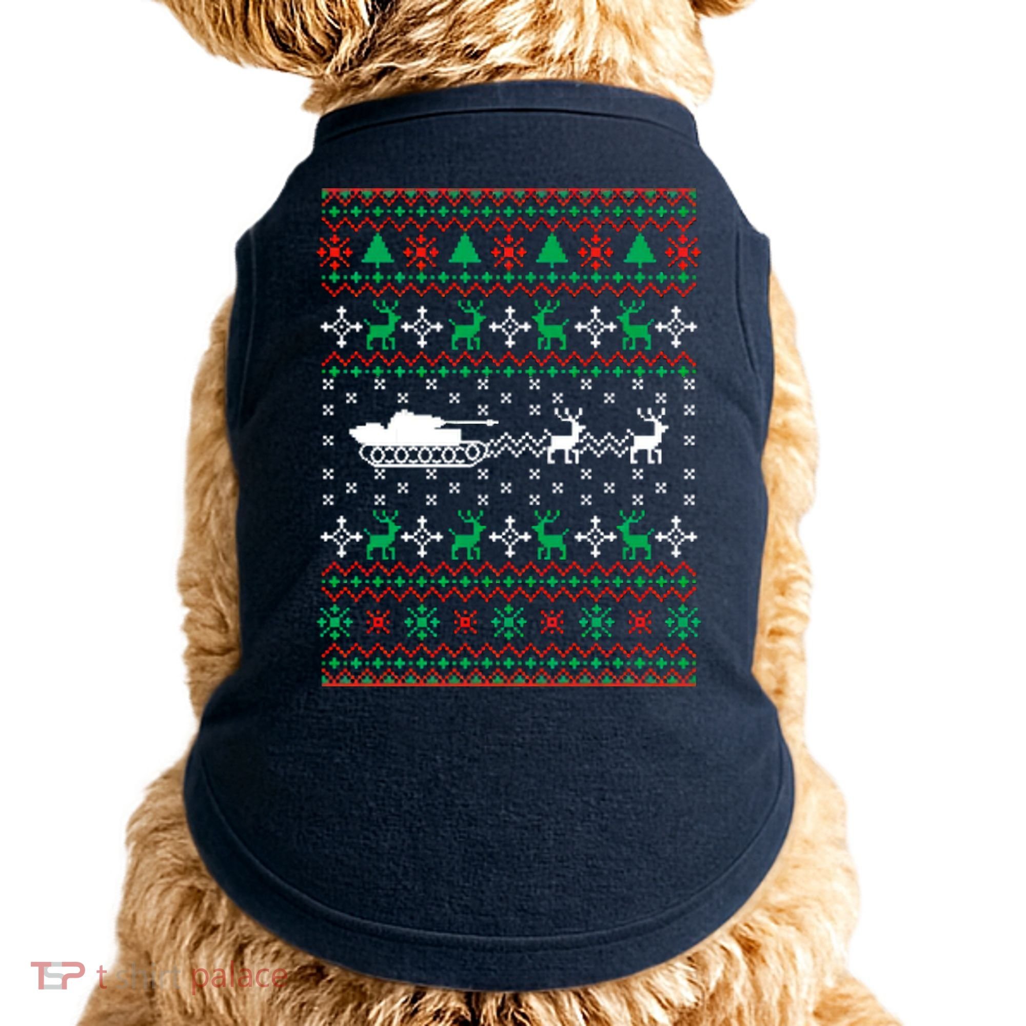 Tank Tanker Panzer Xmas Ugly Christmas Doggie Tank