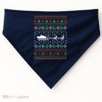 Tank Tanker Panzer Xmas Ugly Christmas USA-Made Doggie Bandana thumb 0