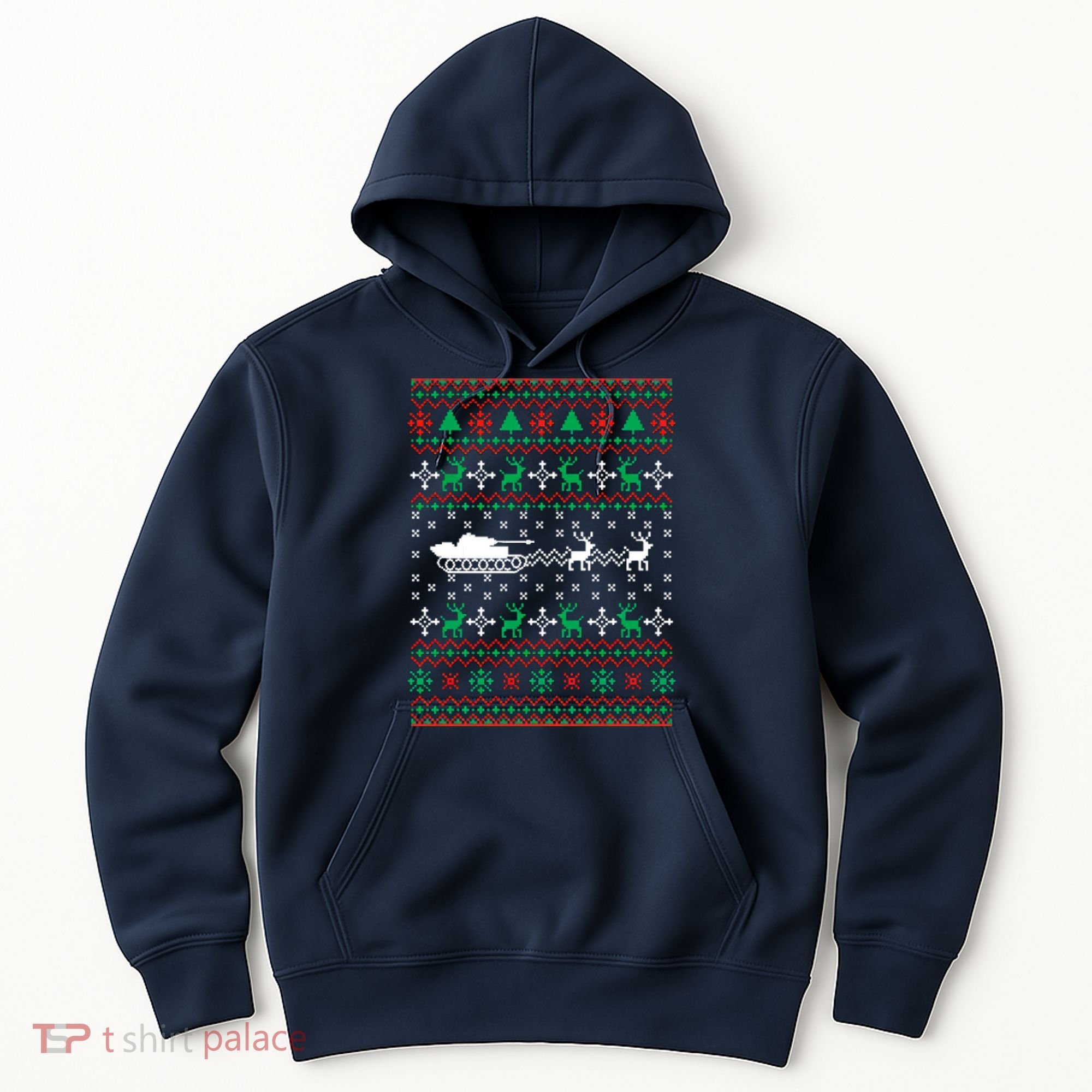 Tank Tanker Panzer Xmas Ugly Christmas Hoodie